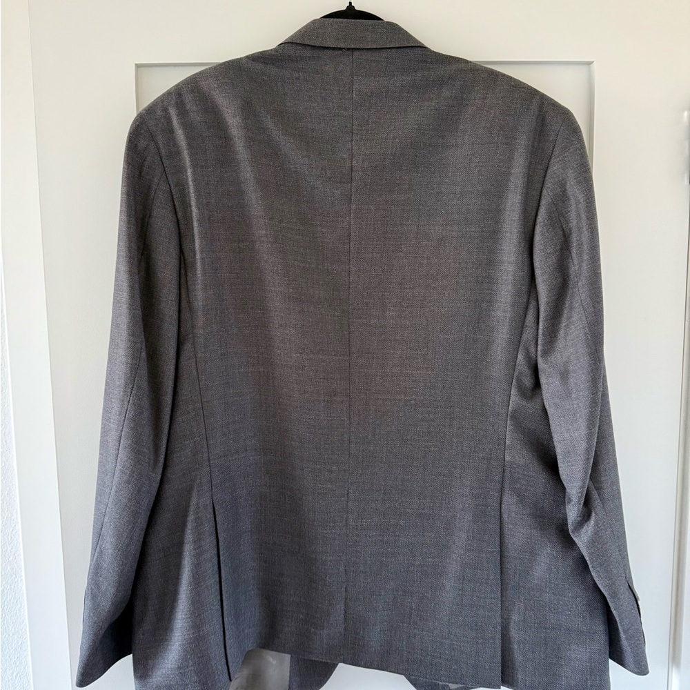Ermenegildo Zegna Gray Sport Coat with Textured Wool - Picture 2 of 3
